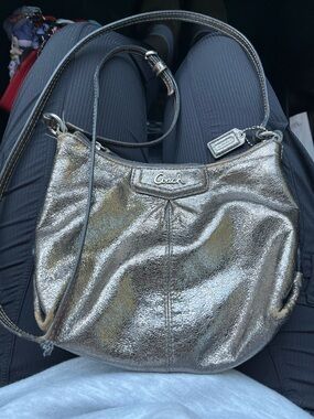 Coach Metallic Silver crossbody Bag